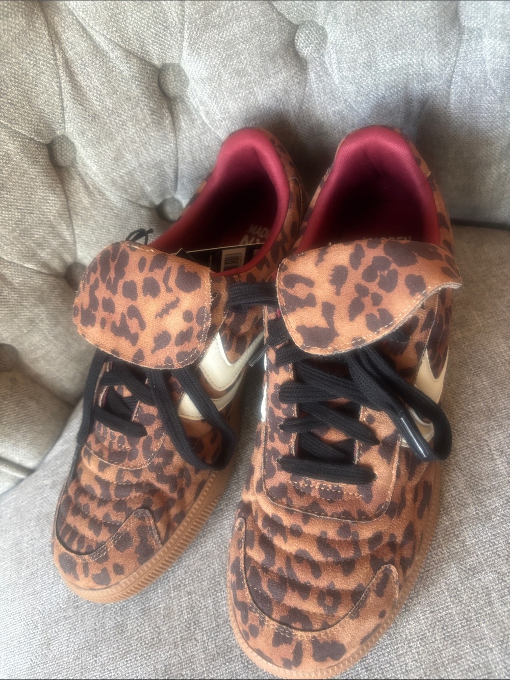 Leopard Print Sneakers with Contrast Swoosh - Steve Madden